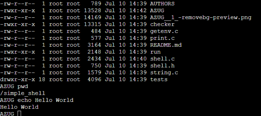 AZUG Shell Project Image